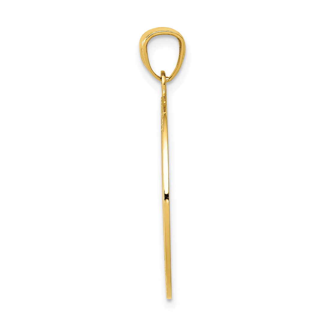 14K Satin / Polished Lost Without You Compass Pendant
