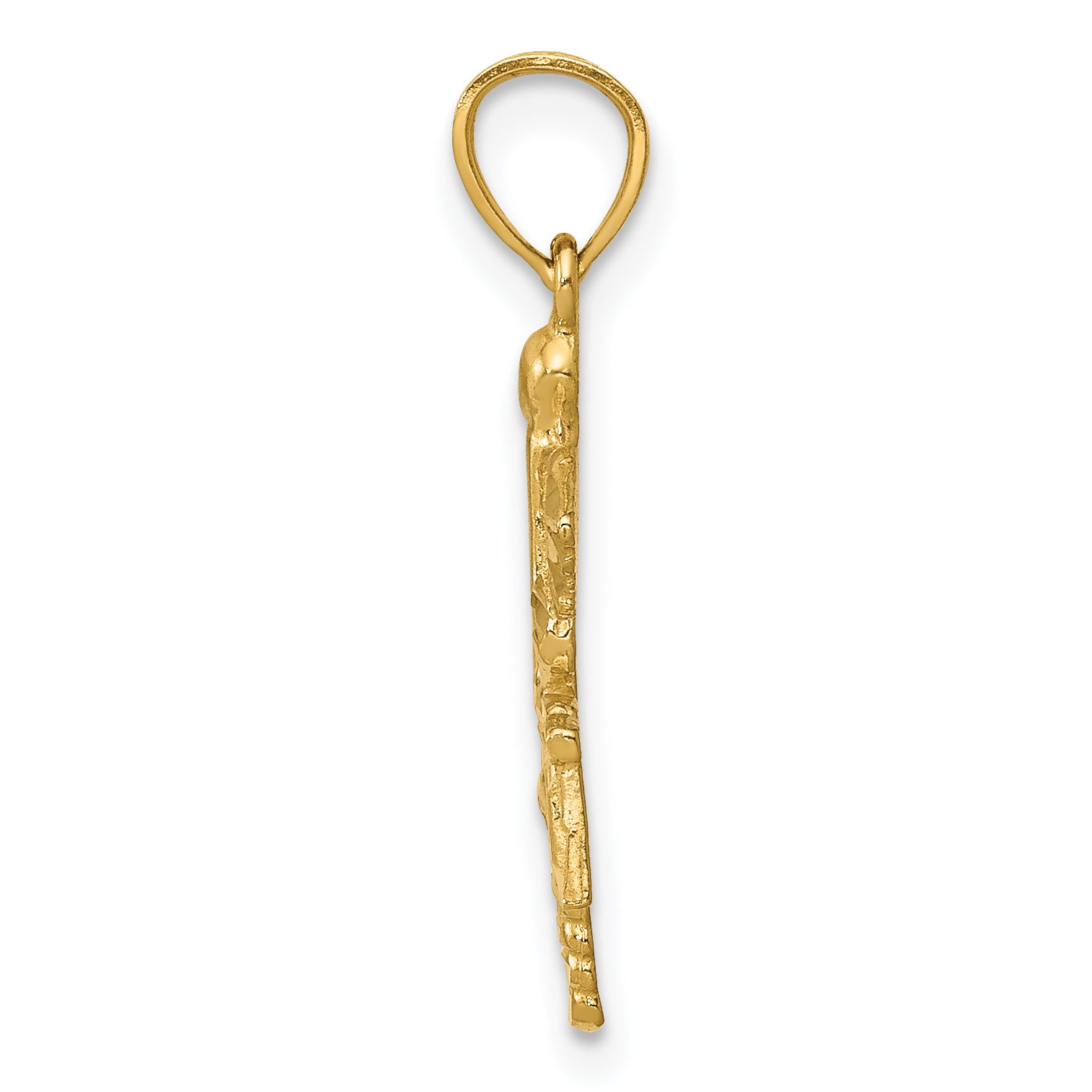 14k Diamond-cut RN Pendant