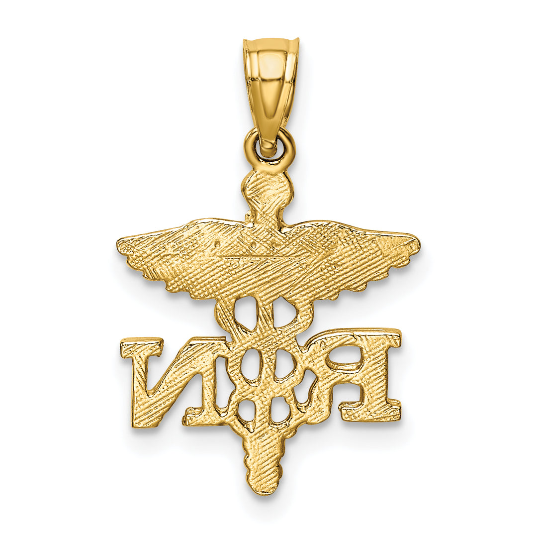 14k Diamond-cut RN Pendant