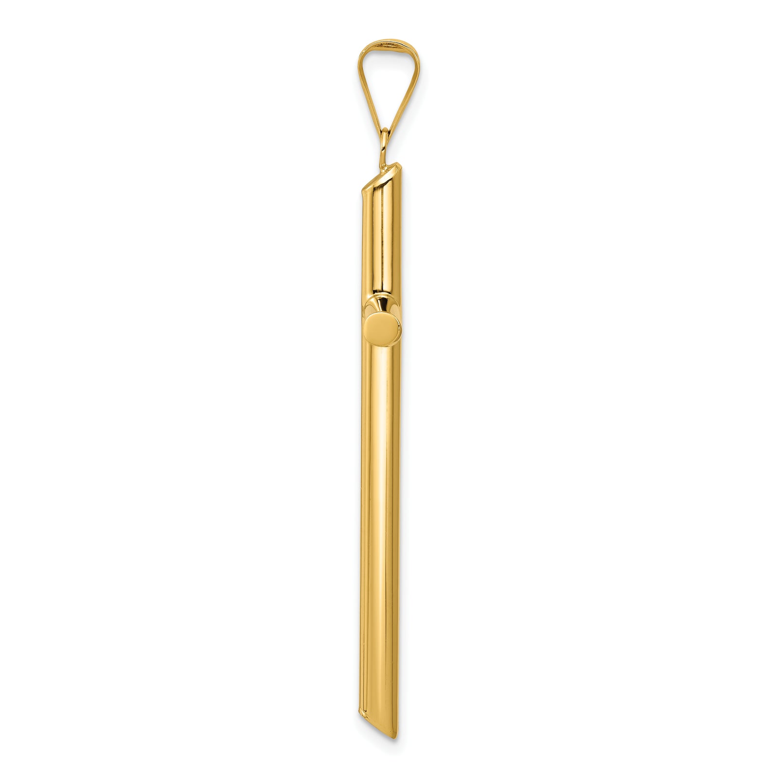 14k Polished Tube Cross Pendant