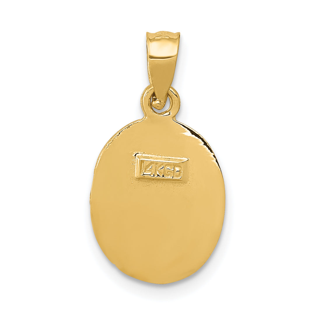 14K Satin / Diamond-Cut Baptism Pendant