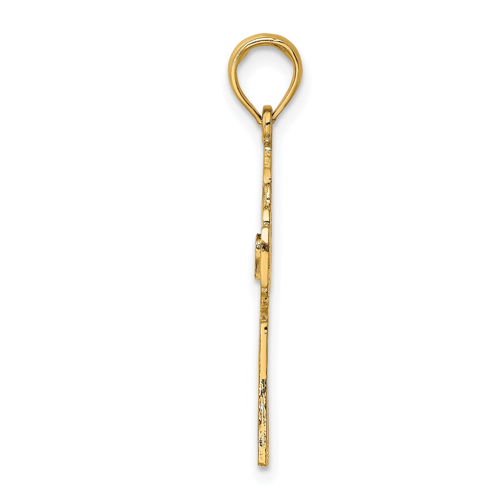 14K Claddagh Cross Charm