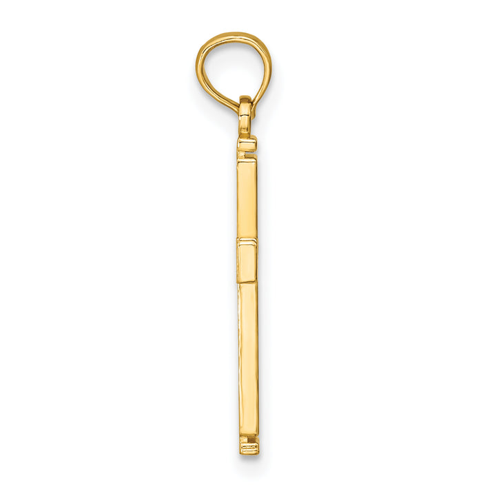 14k Cut-out Cross Pendant