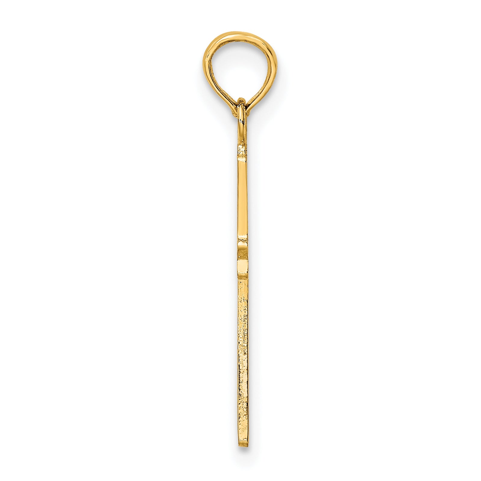 14K Polished Cross Charm