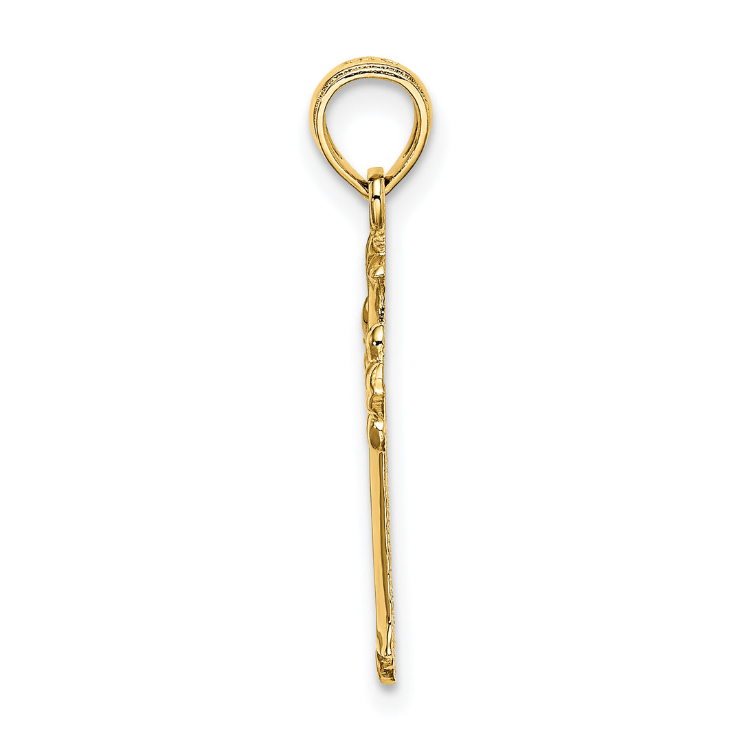 14K Cut-Out Cross Charm