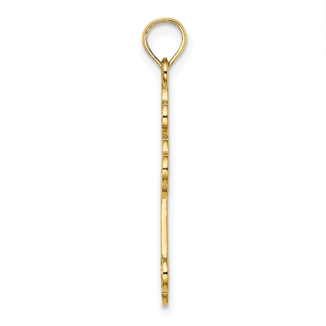 14K Cut-Out Design Cross Charm