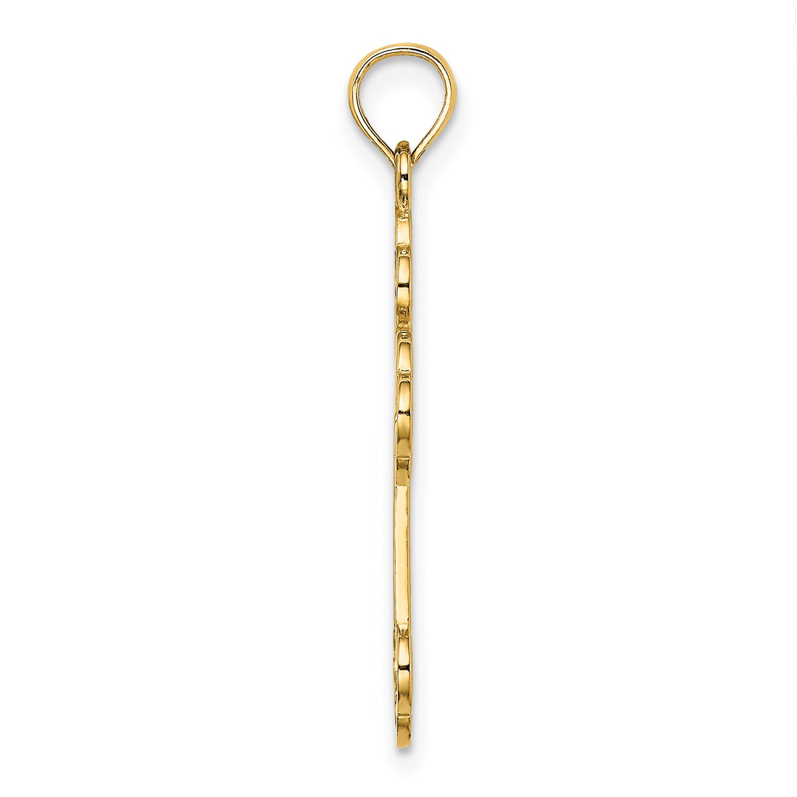 14K Cut-Out Design Cross Charm