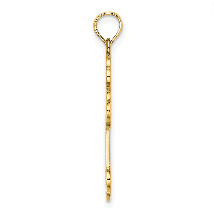 14K Cut-Out Design Cross Charm