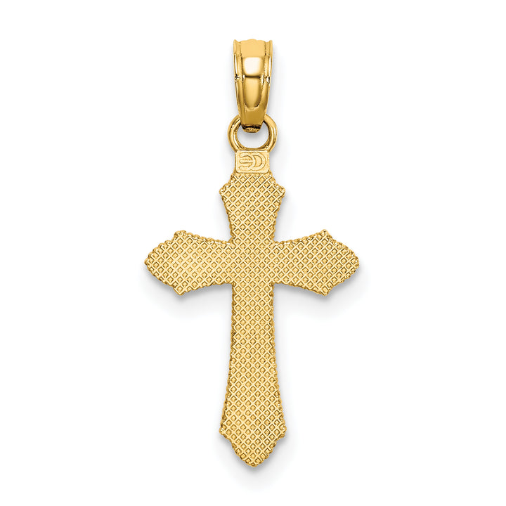 14K D/C w/ Beaded Edge Cross Charm