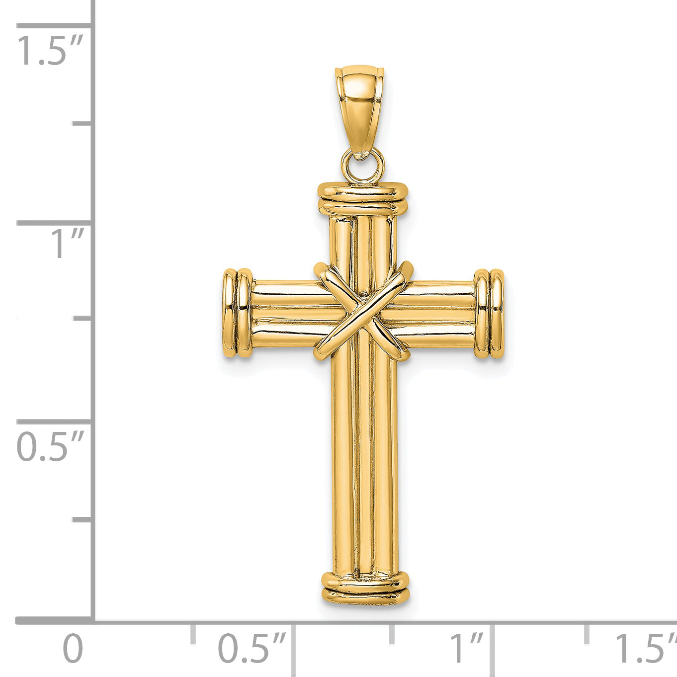 14k Polished Cross Pendant