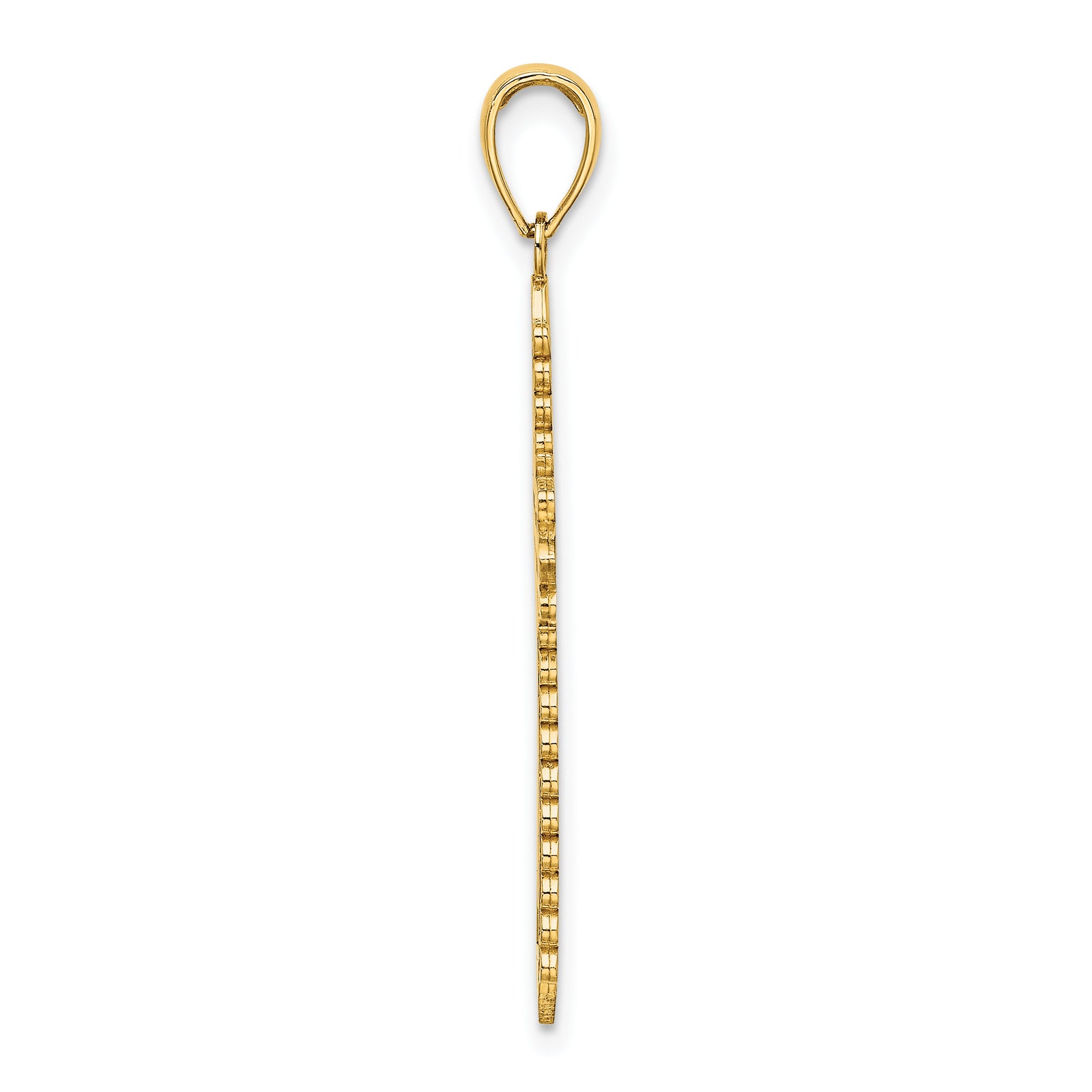 14K w/ Lace Border Cross Charm