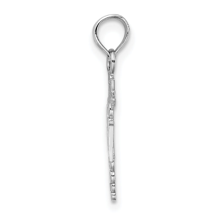 14k White Gold Polished R.N. Pendant