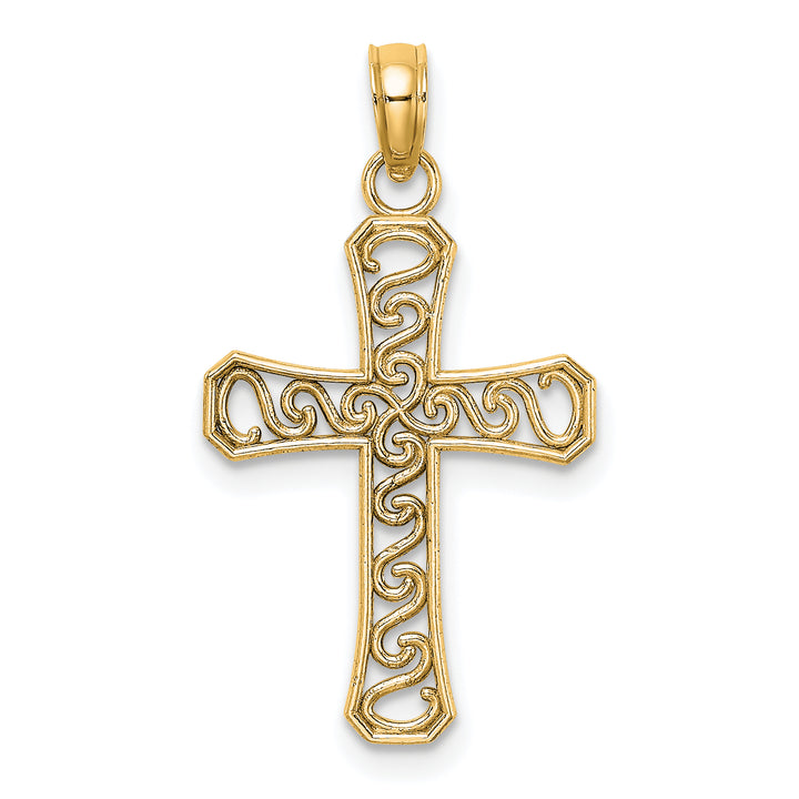 14k Fancy Cross Pendant