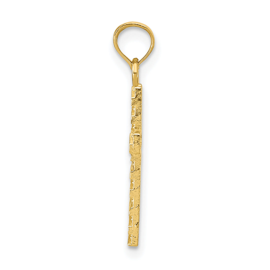 14k D/C Cross Pendant