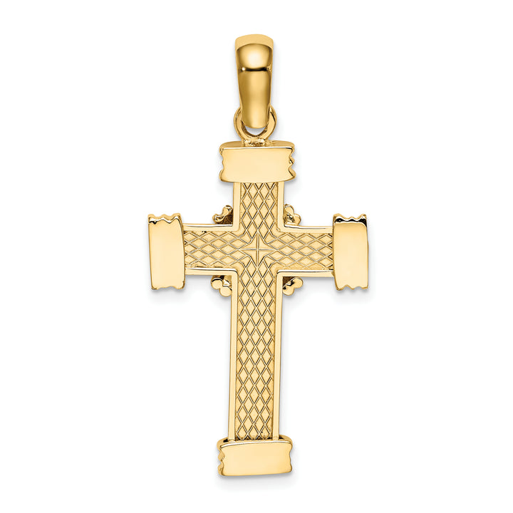 14K Polished Cross Charm
