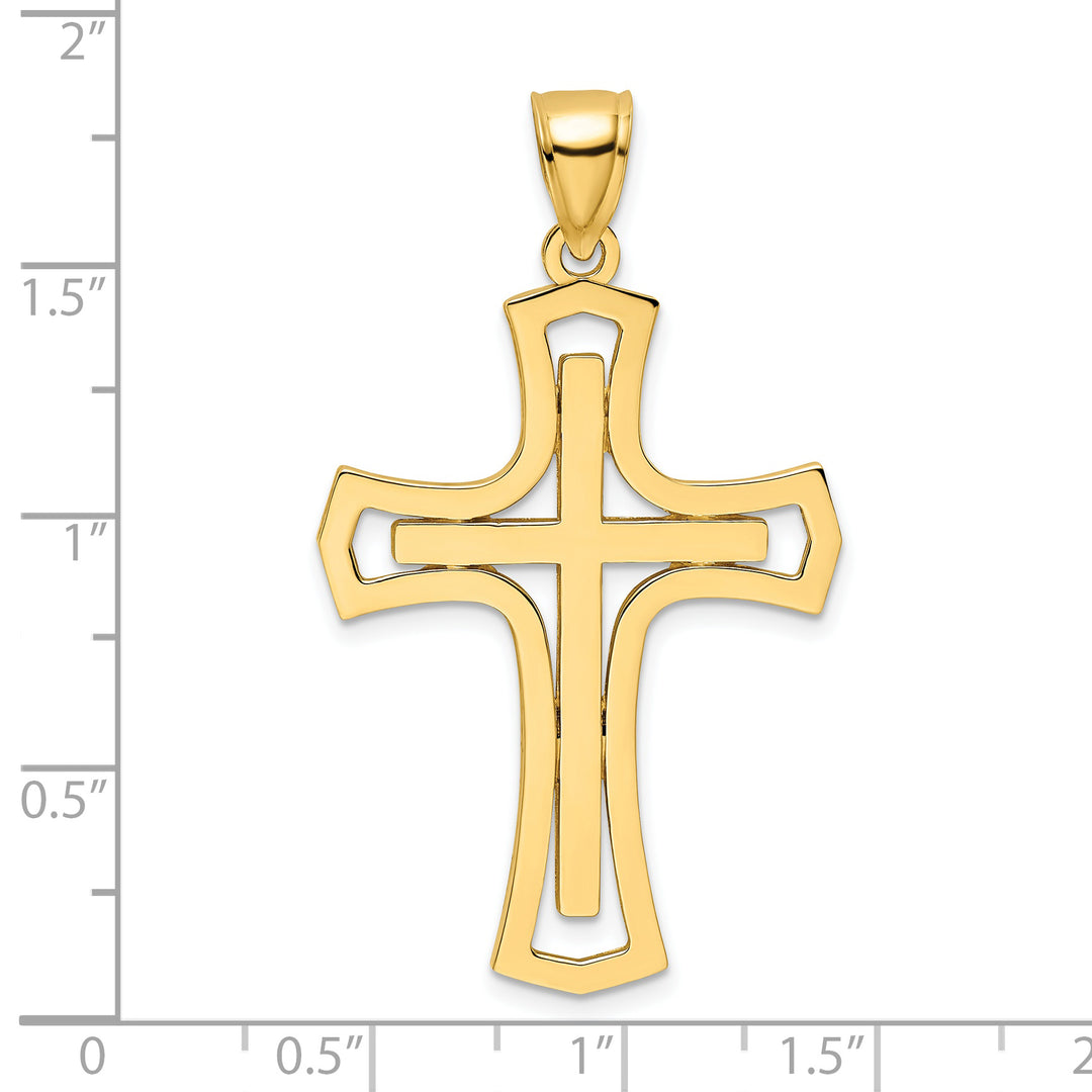 14k Polished Cross Pendant