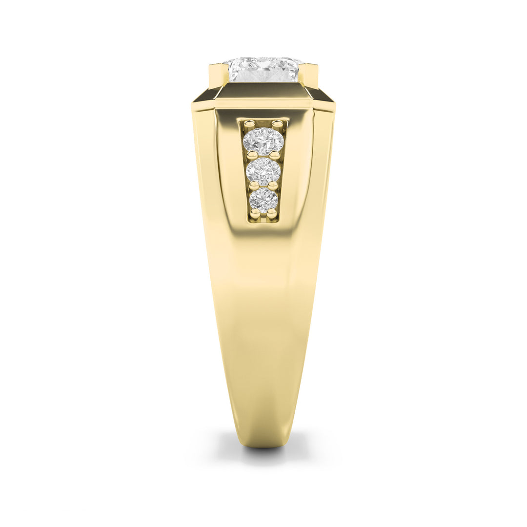 3.25Cttw Emerald Shaped Lab Grown Diamond (F/VS) Ring in 14K Gold
