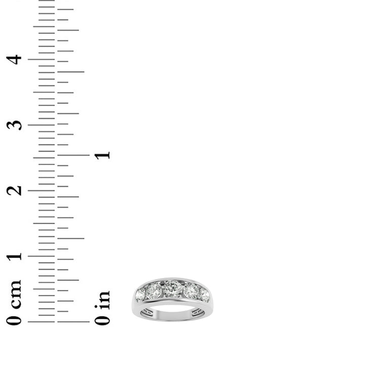 2Cttw Round Shaped Lab Grown Diamond (G/VS) Mens Ring in 14K Gold