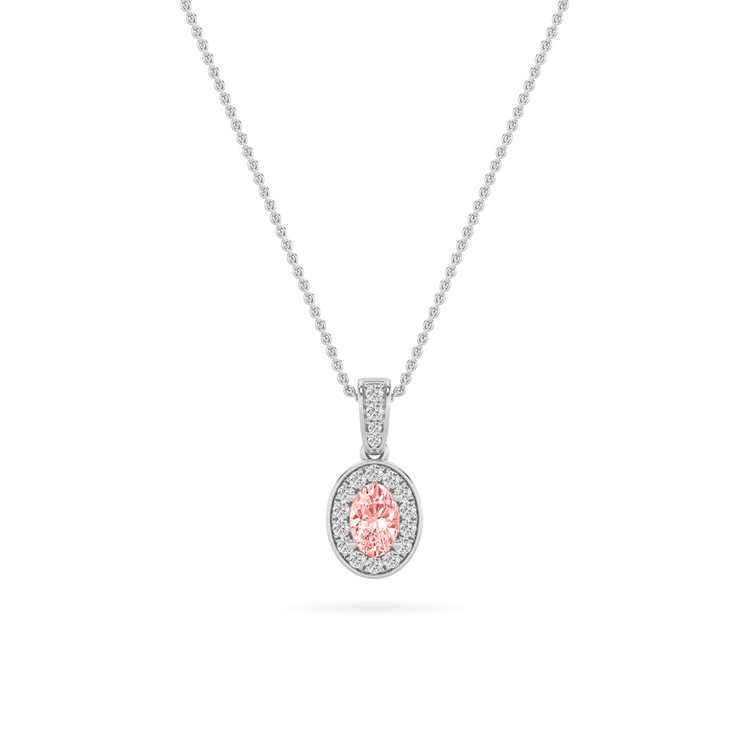 1.3Cttw Oval Shaped Lab Grown Diamond (F/VS)  Pendant in 14K Gold