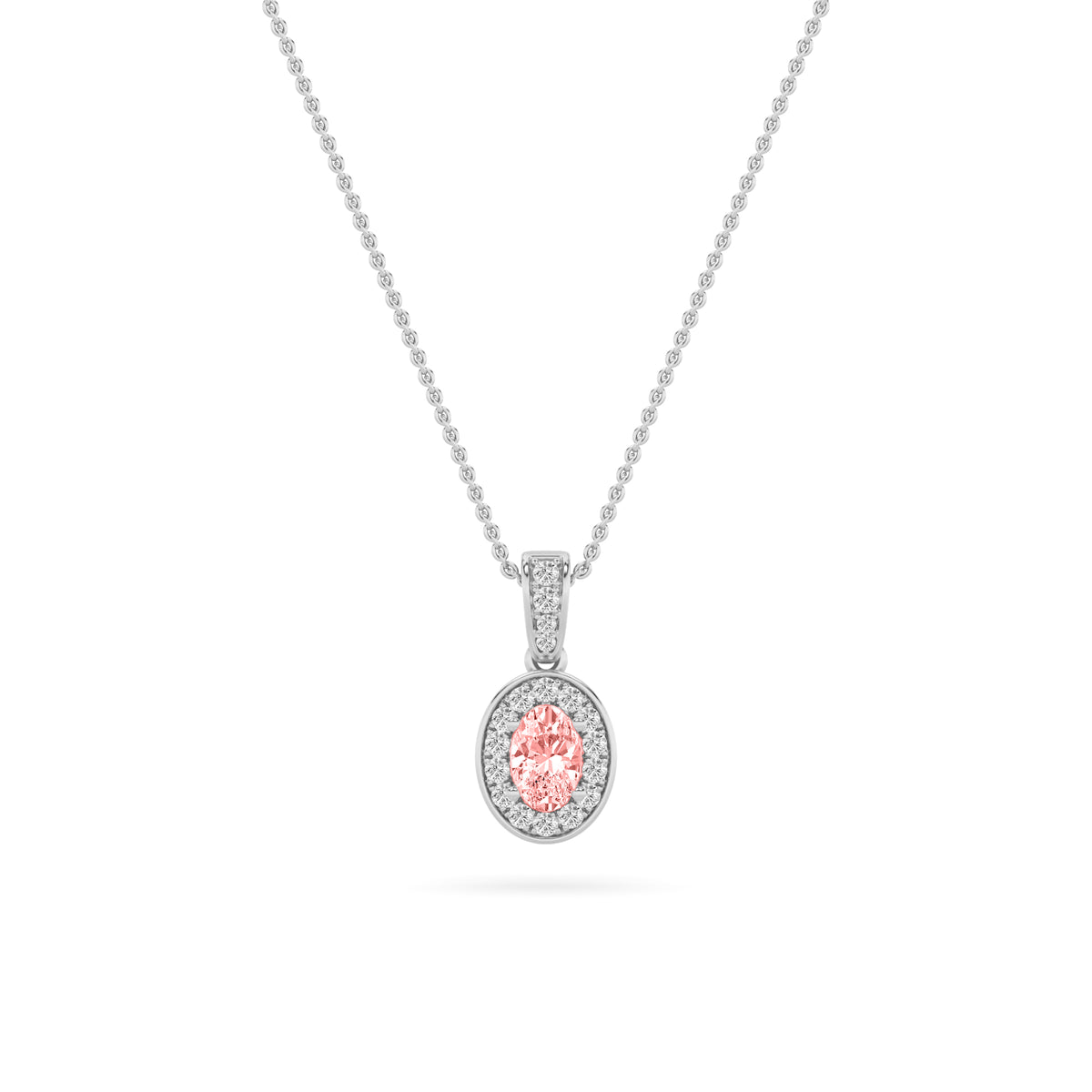 1.3Cttw Oval Shaped Lab Grown Diamond (F/VS)  Pendant in 14K Gold