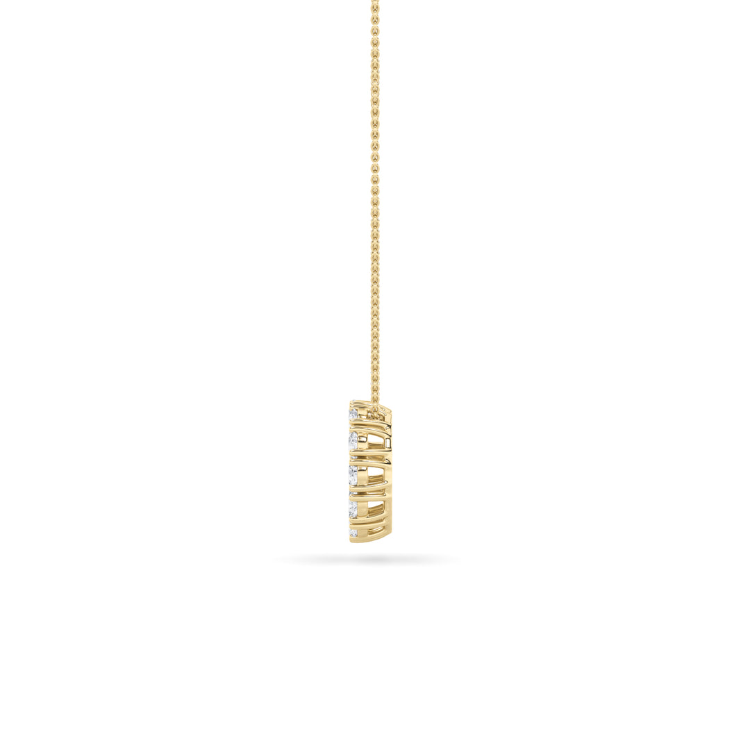 2Cttw Round Shaped Lab Grown Diamond (F/VS) Circle Pendant in 14K Gold
