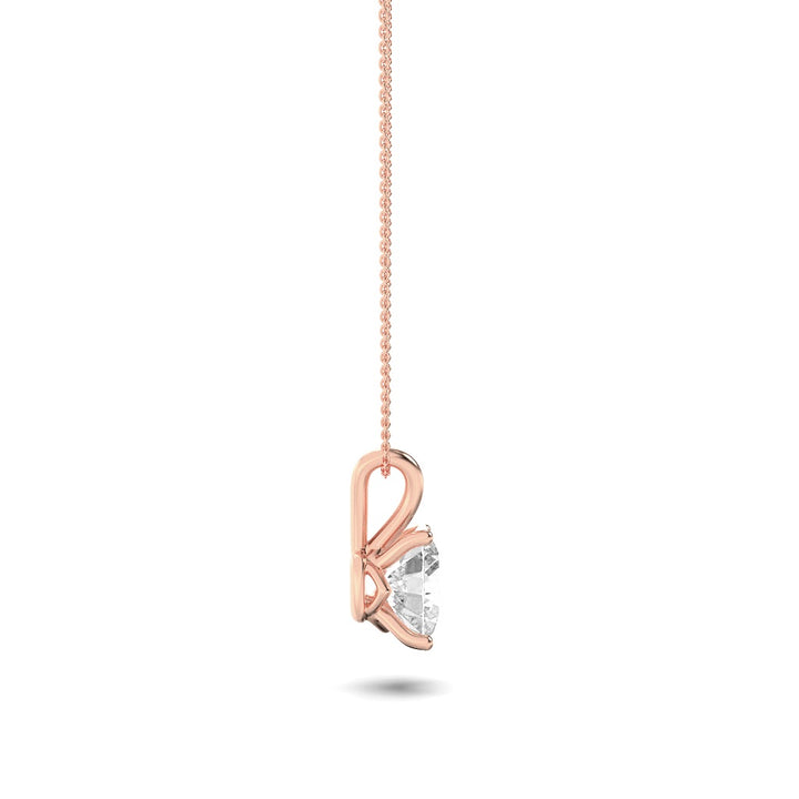 1Cttw Elongated Cushion Shaped Lab Grown Diamond (F/VS) Split Bale Solitaire Pendant in 14K Gold