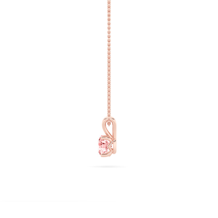 2Cttw Round Shaped Lab Grown Diamond (F/VS) SplitBale Solitaire Pendant in 14K Gold