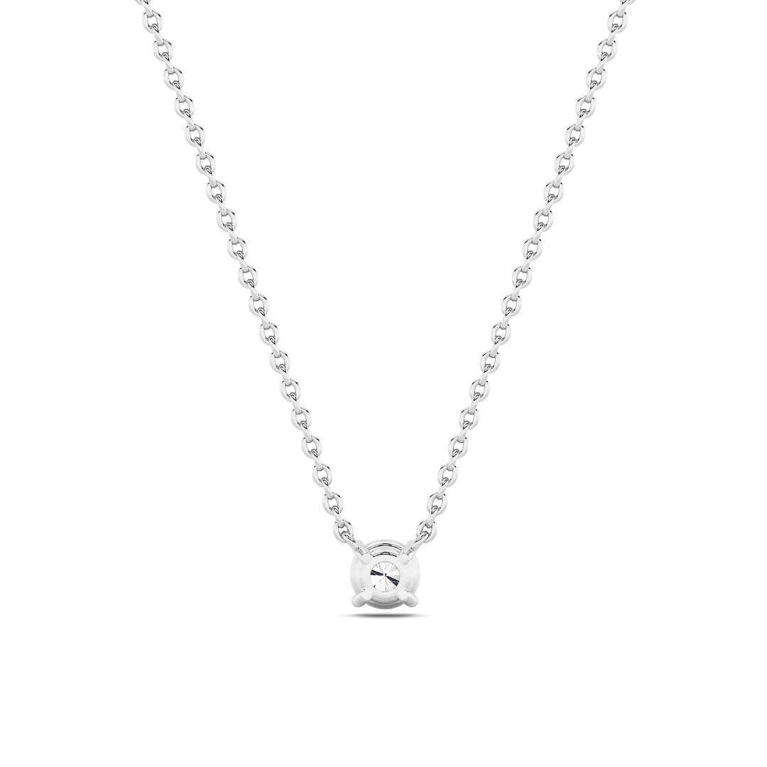 0.25Cttw Round Shaped Lab Grown Diamond (G/VS) Solitaire Necklace in 14K Gold