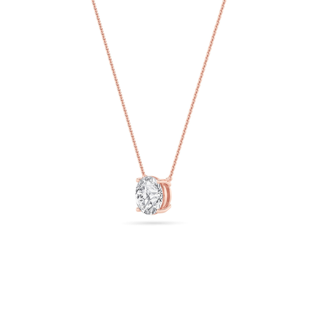 0.25Cttw Round Shaped Lab Grown Diamond (G/VS) Solitaire Necklace in 14K Gold