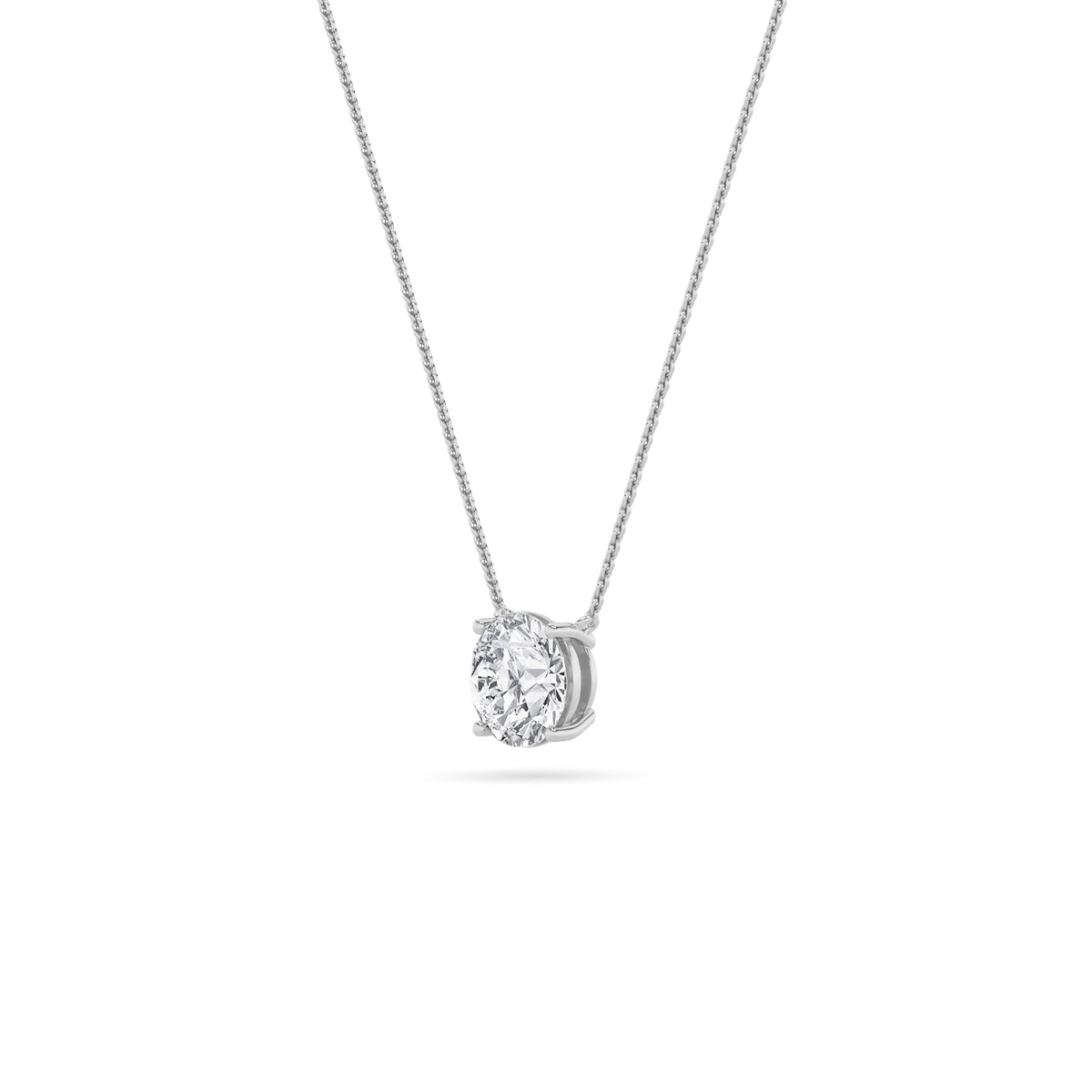 0.5Cttw Round Shaped Lab Grown Diamond (F/VS) Necklace in 14K Gold