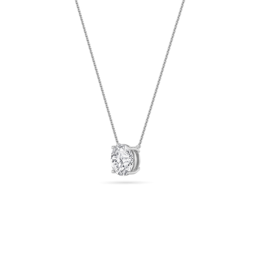 0.5Cttw Round Shaped Lab Grown Diamond (G/VS) Necklace in 14K Gold