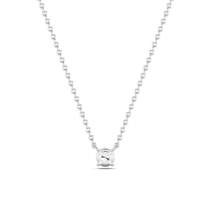 0.5Cttw Round Shaped Lab Grown Diamond (G/VS) Necklace in 14K Gold