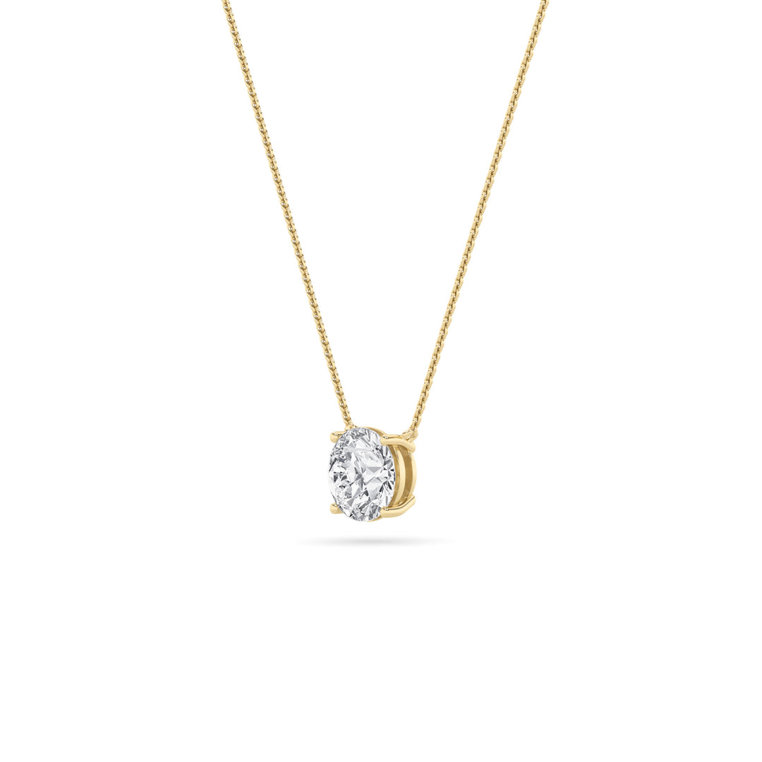 0.5Cttw Round Shaped Lab Grown Diamond (G/VS) Necklace in 14K Gold