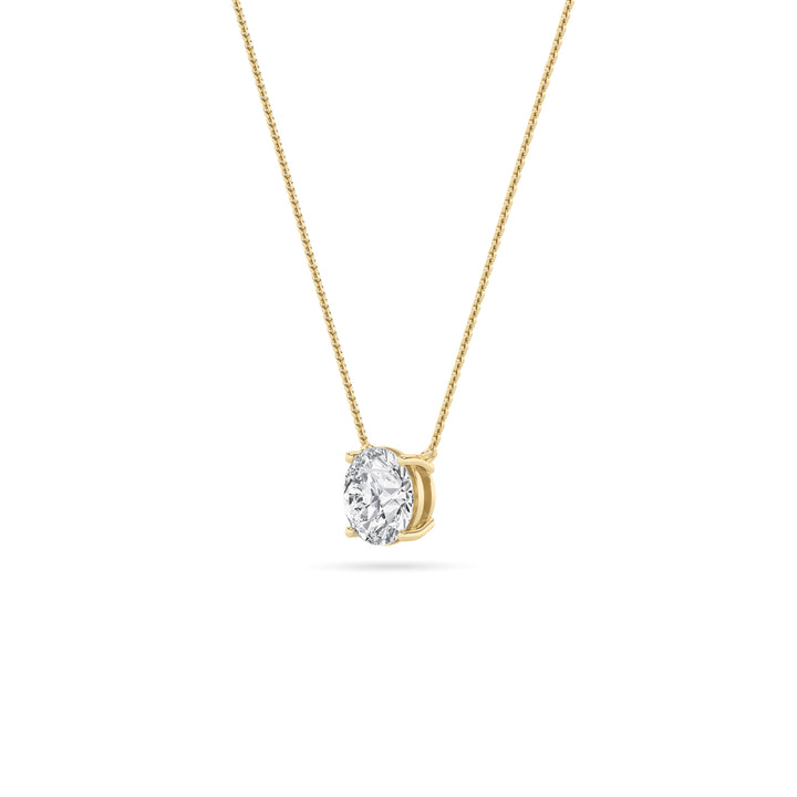 0.5Cttw Round Shaped Lab Grown Diamond (G/VS) Necklace in 14K Gold