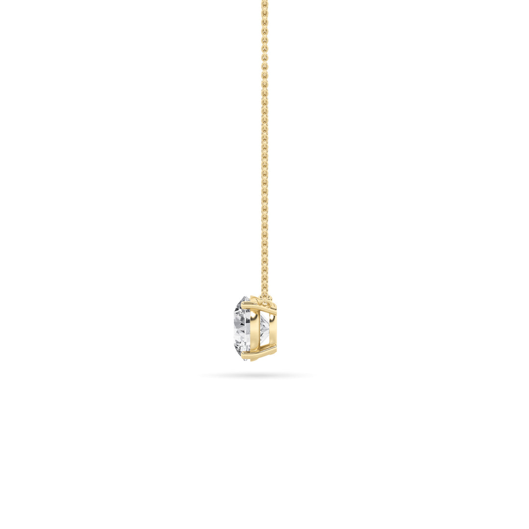 0.5Cttw Round Shaped Lab Grown Diamond (G/VS) Necklace in 14K Gold