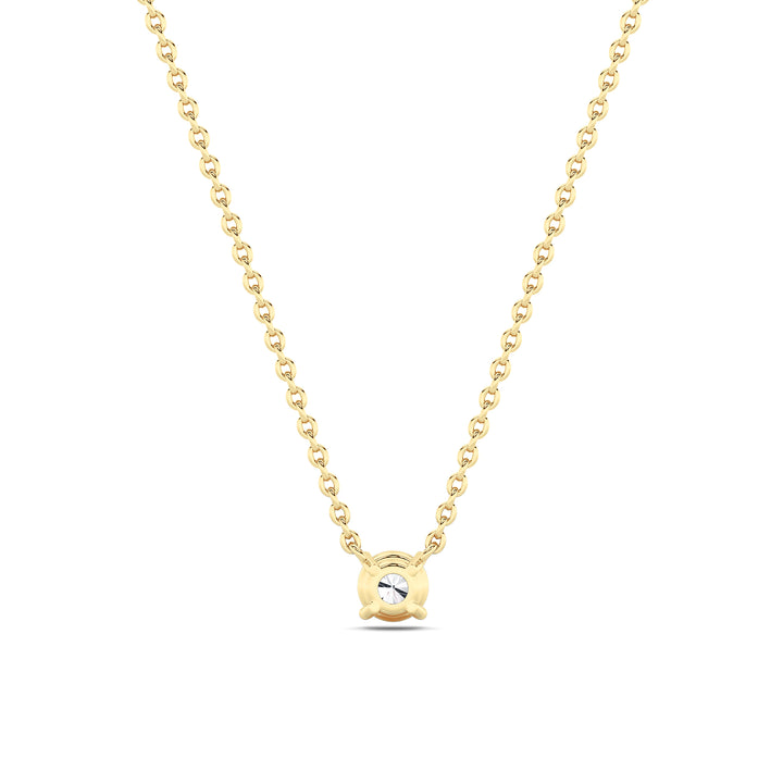 0.5Cttw Round Shaped Lab Grown Diamond (G/VS) Necklace in 14K Gold