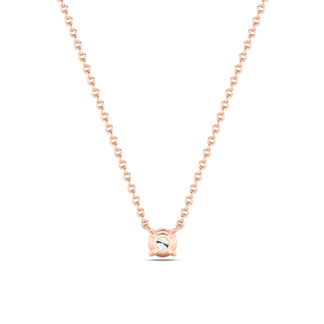 0.5Cttw Round Shaped Lab Grown Diamond (G/VS) Necklace in 14K Gold