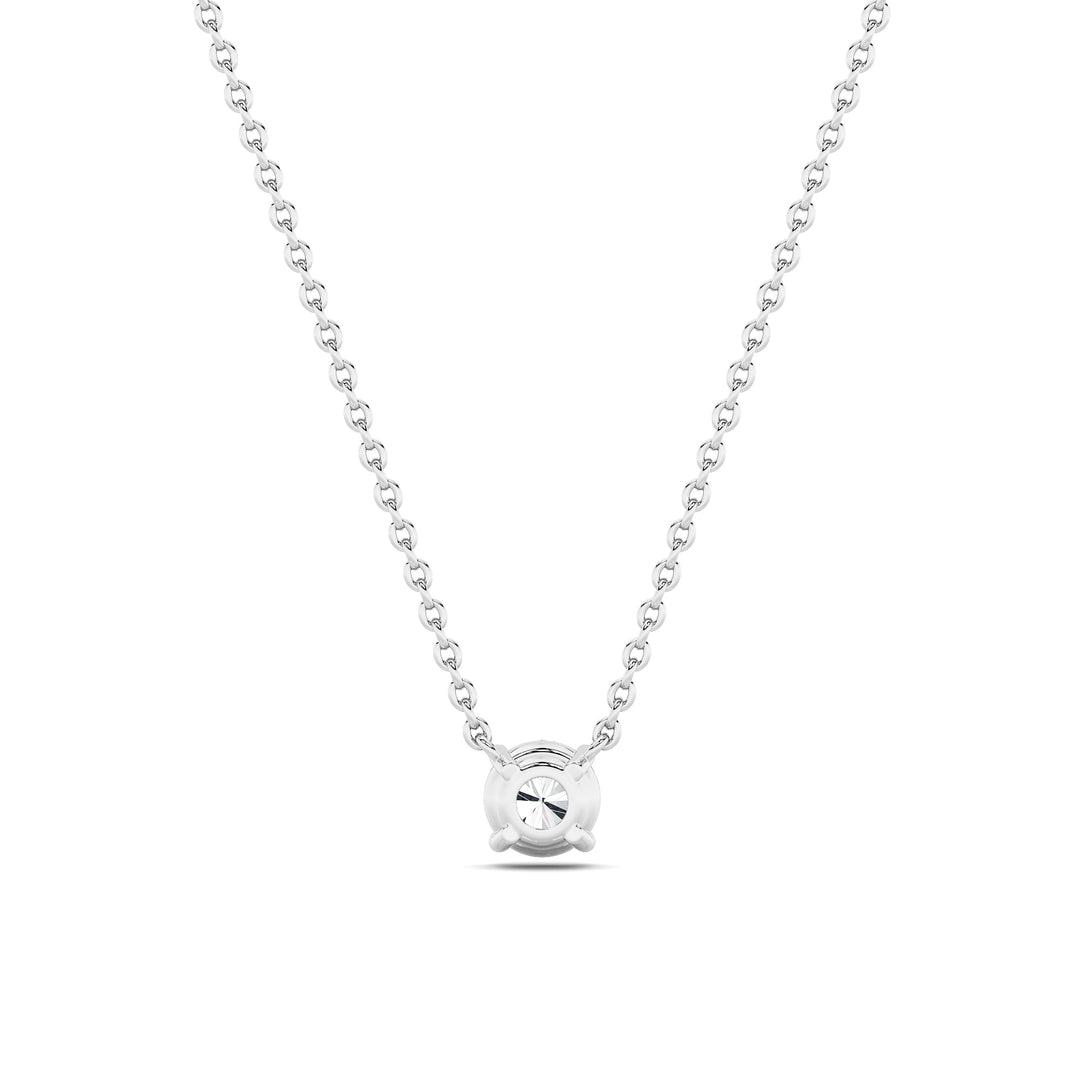 1Cttw Round Shaped Lab Grown Diamond (F/VS) Solitaire Necklace in 14K Gold