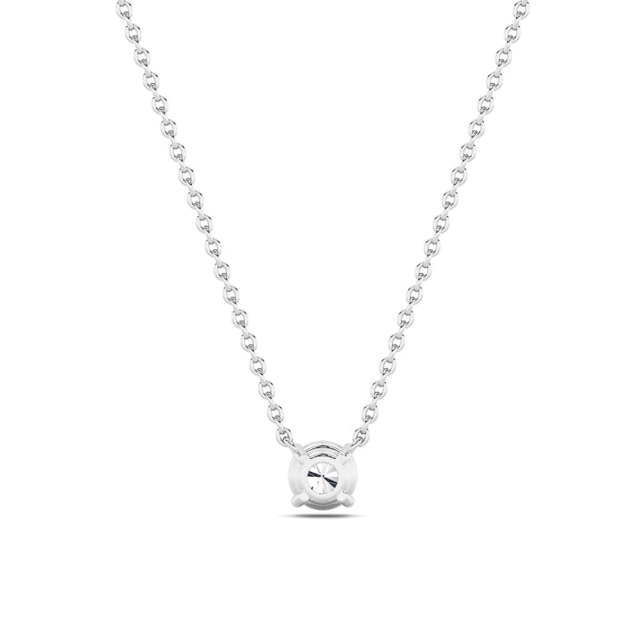 1Cttw Round Shaped Lab Grown Diamond (G/VS) Solitaire Necklace in 14K Gold