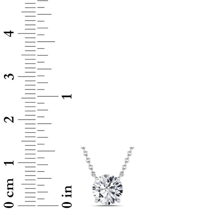 1.5Cttw Round Shaped Lab Grown Diamond (G/VS)  Necklace in 14K Gold