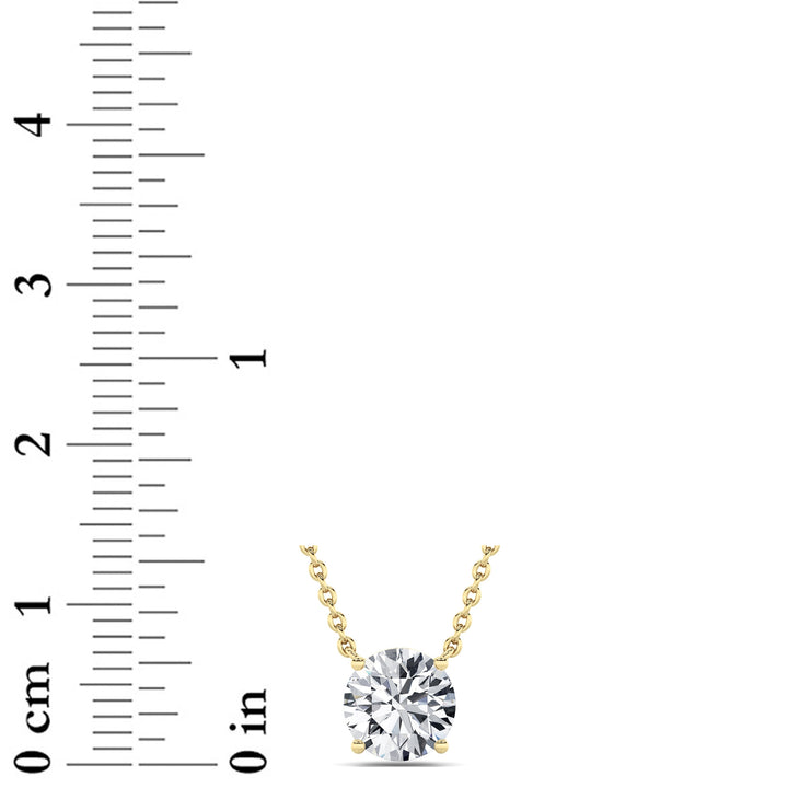 1.5Cttw Round Shaped Lab Grown Diamond (G/VS)  Necklace in 14K Gold