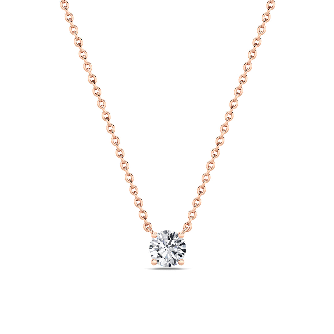 1.5Cttw Round Shaped Lab Grown Diamond (F/VS)  Necklace in 14K Gold