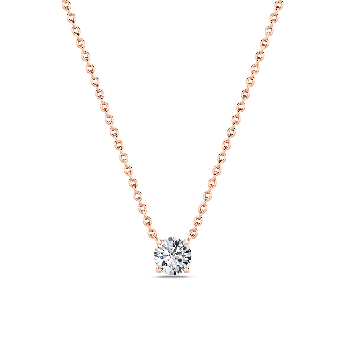 1.5Cttw Round Shaped Lab Grown Diamond (F/VS)  Necklace in 14K Gold