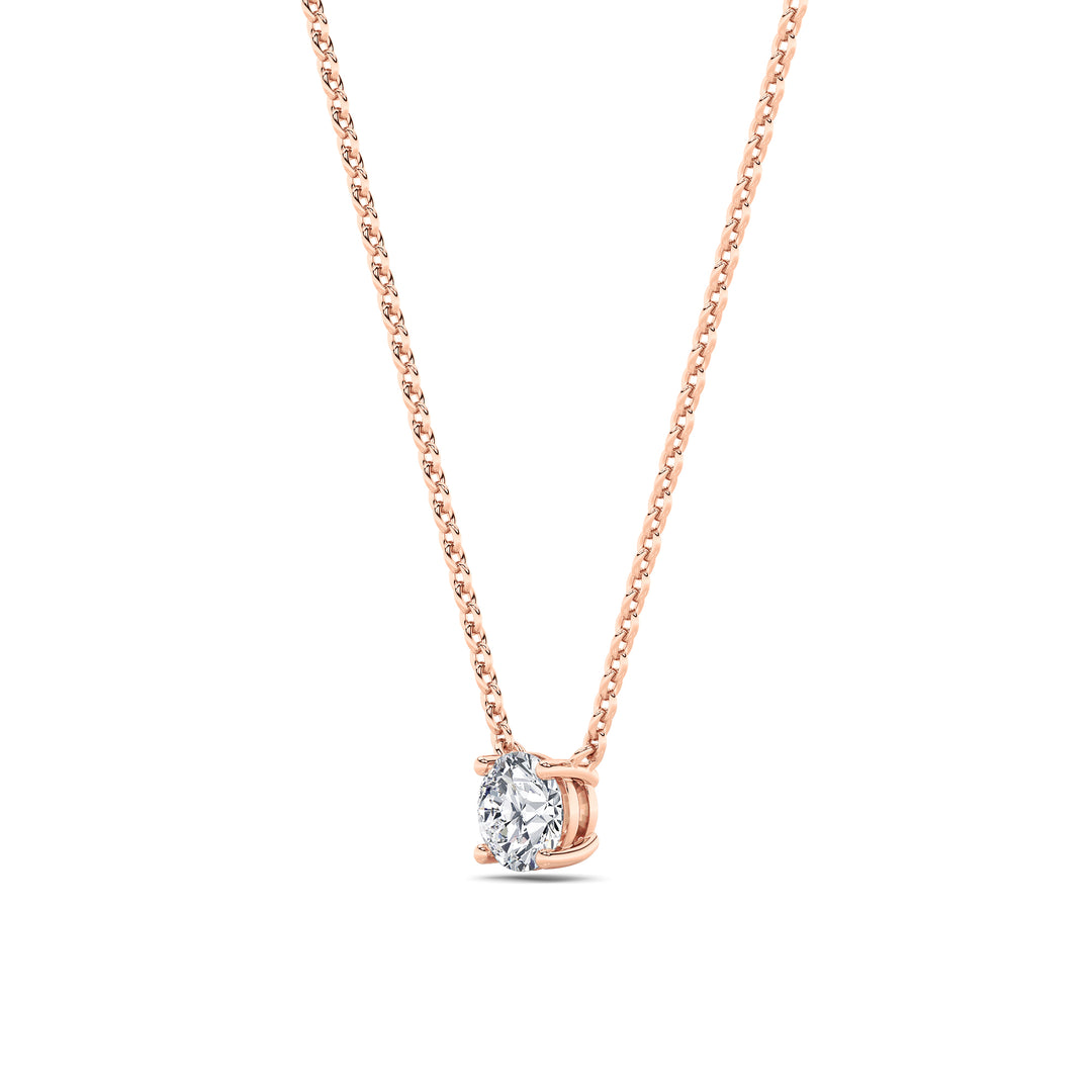 1.5Cttw Round Shaped Lab Grown Diamond (F/VS)  Necklace in 14K Gold