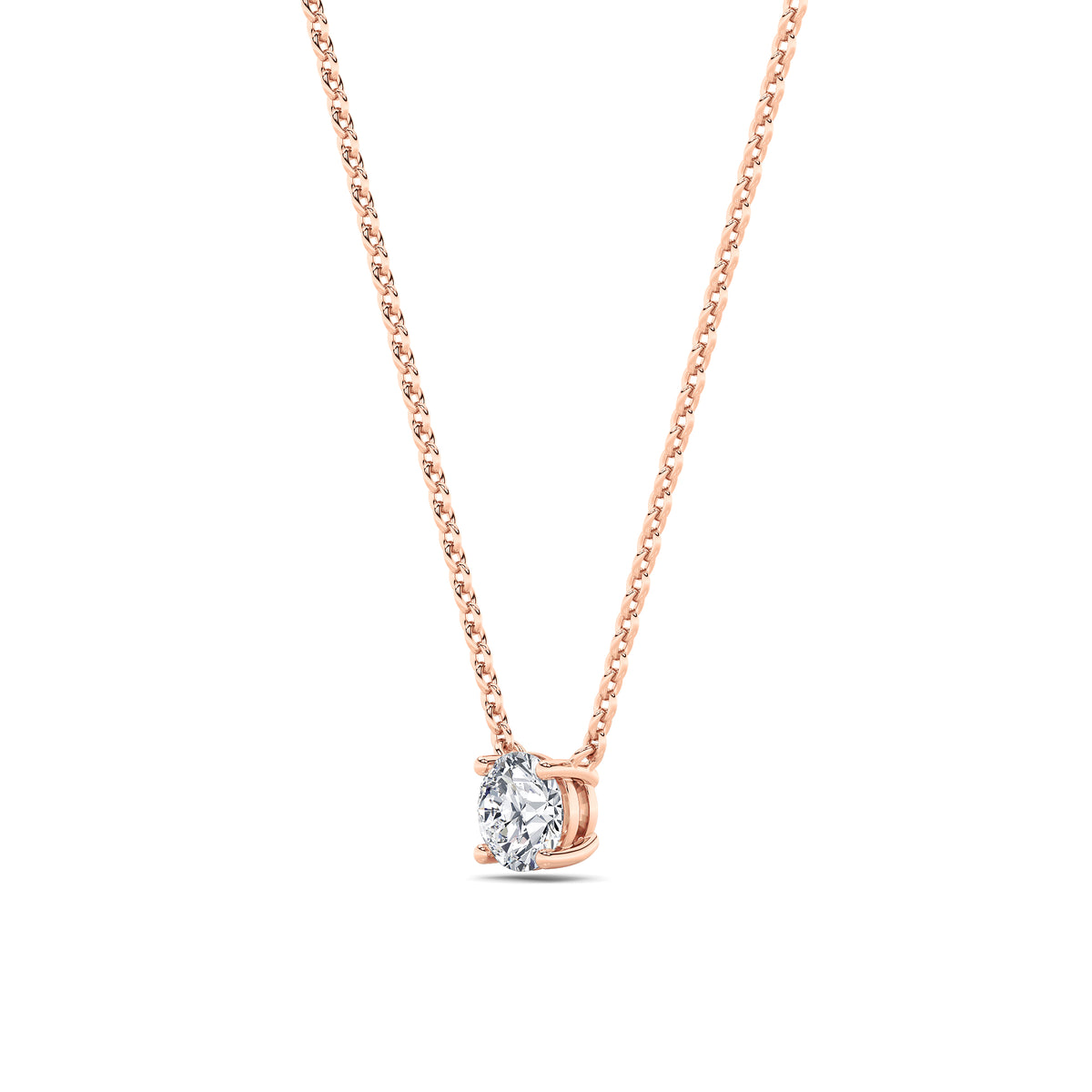 1.5Cttw Round Shaped Lab Grown Diamond (F/VS)  Necklace in 14K Gold