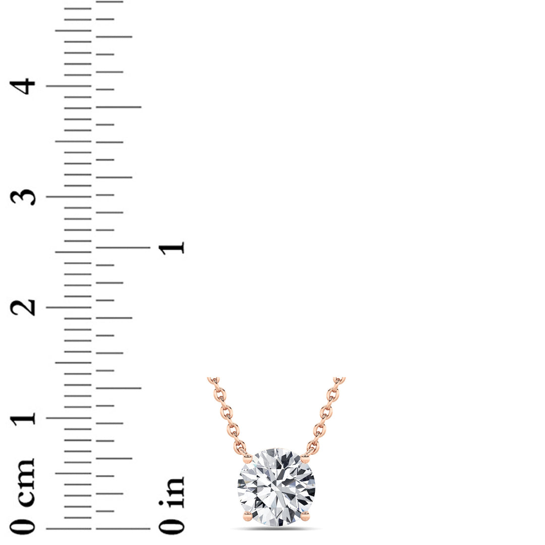 1.5Cttw Round Shaped Lab Grown Diamond (F/VS)  Necklace in 14K Gold