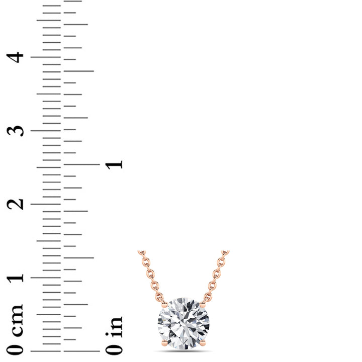 1.5Cttw Round Shaped Lab Grown Diamond (G/VS)  Necklace in 14K Gold