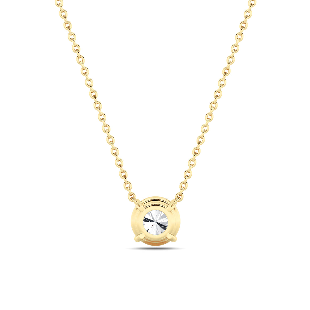 2Cttw Round Shaped Lab Grown Diamond (G/VS) Solitaire Necklace in 14K Gold