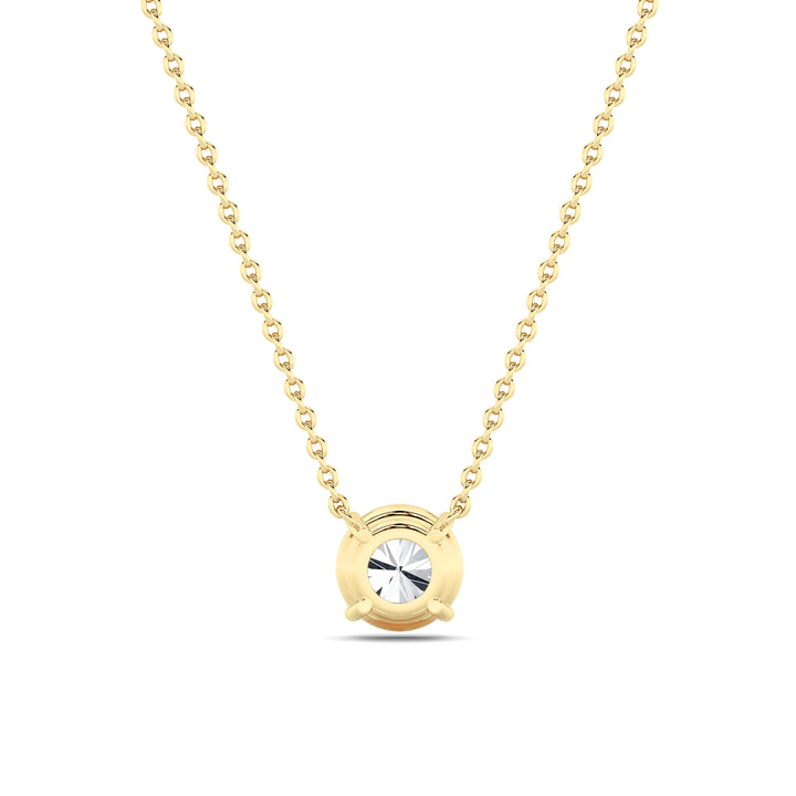 2Cttw Round Shaped Lab Grown Diamond (G/VS) Solitaire Necklace in 14K Gold