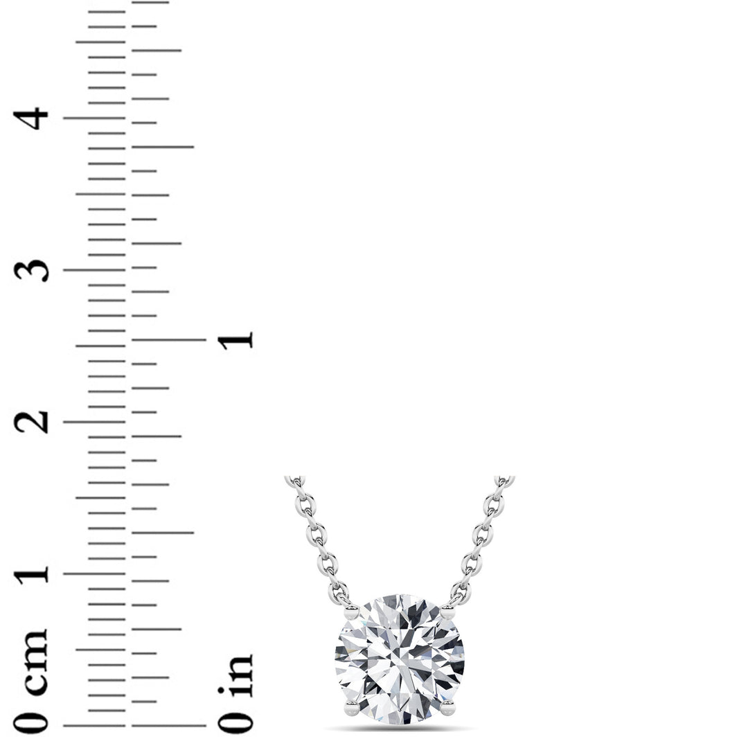 2.5Cttw Round Shaped Lab Grown Diamond (G/VS)  Necklace in 14K Gold